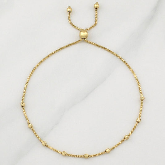 Pulso Franco Gradual 2.4gr / 9 3/4 in / 2.4mm Oro Amarillo +4 18K !