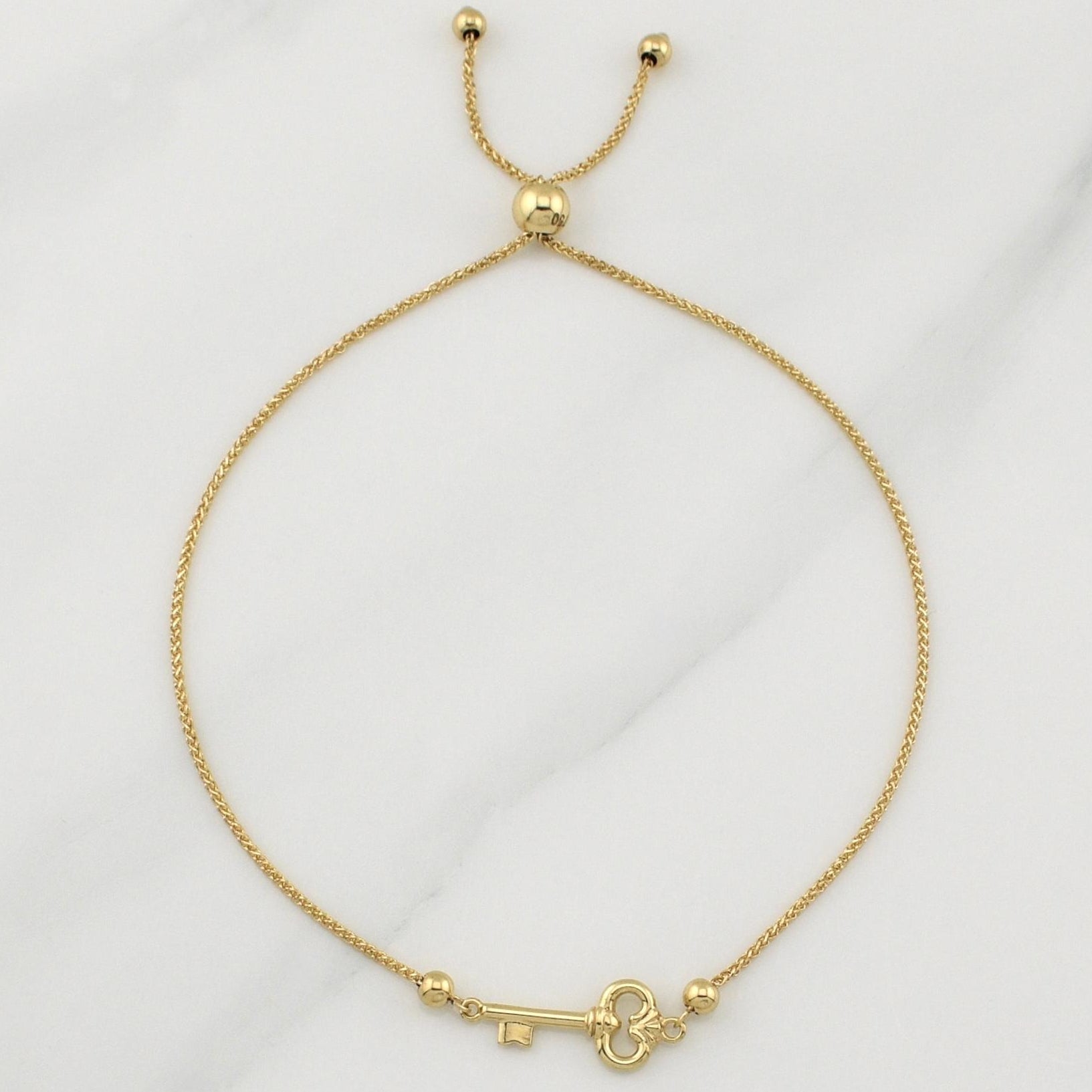 Pulso Franco Gradual Llave 2.4gr / 9 1/2 in / 3.05mm Oro Amarillo +4 18K !