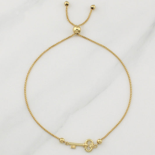 Pulso Franco Gradual Llave 2.4gr / 9 1/2 in / 3.05mm Oro Amarillo +4 18K !