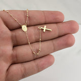 Rosario Virgen Milagrosa 2.9gr / 18 in / 1.8mm Oro Amarillo +4 18K !