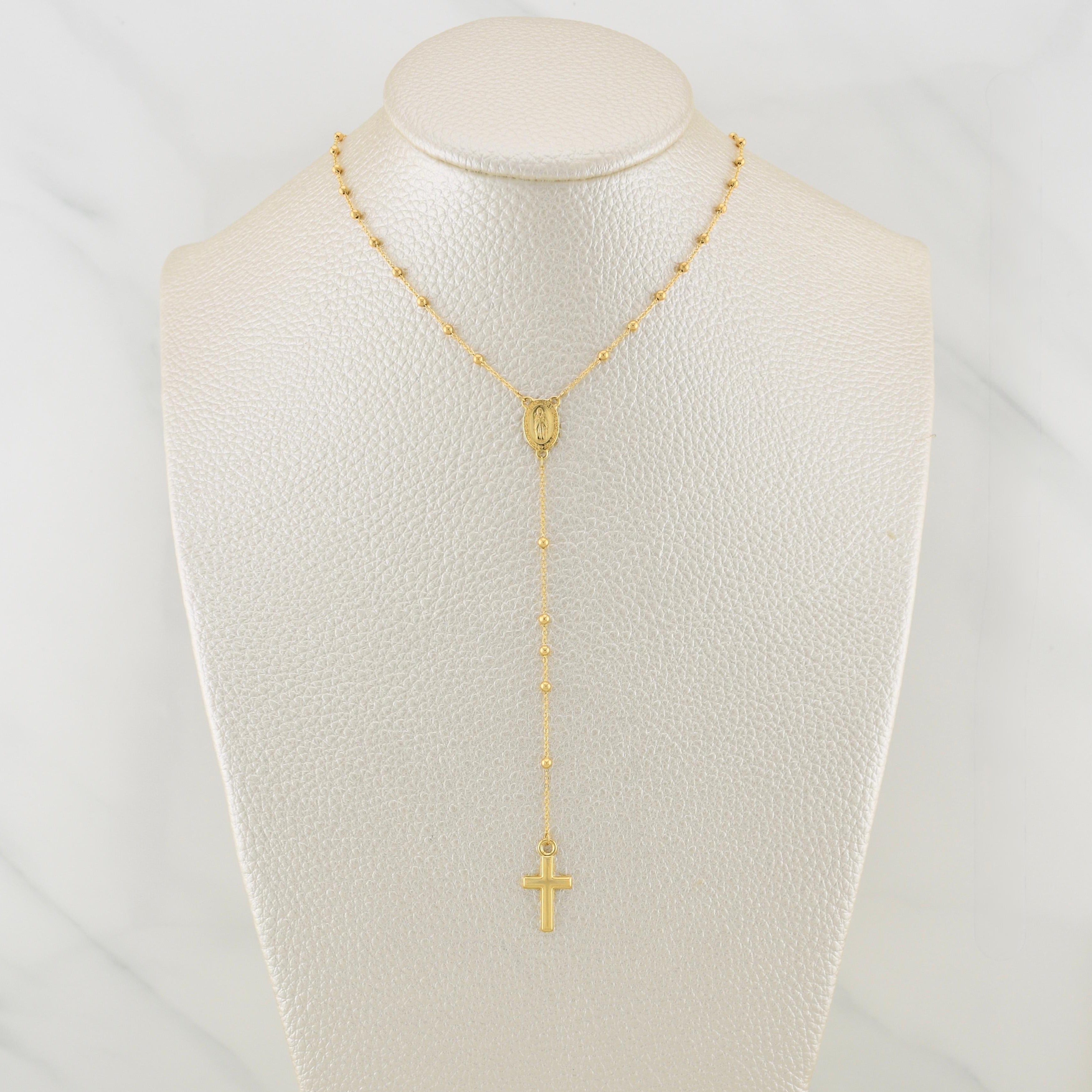 Rosario Virgen Milagrosa 2.9gr / 18 in / 1.8mm Oro Amarillo +4 18K !