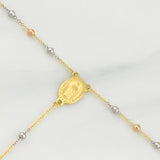 Rosary Miraculous Virgin 3gr / 18 in / 1.85mm Three Golds +4 18K !