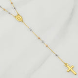 Rosary Miraculous Virgin 2.95gr / 18 in / 1.85mm Three Golds +4 18K !