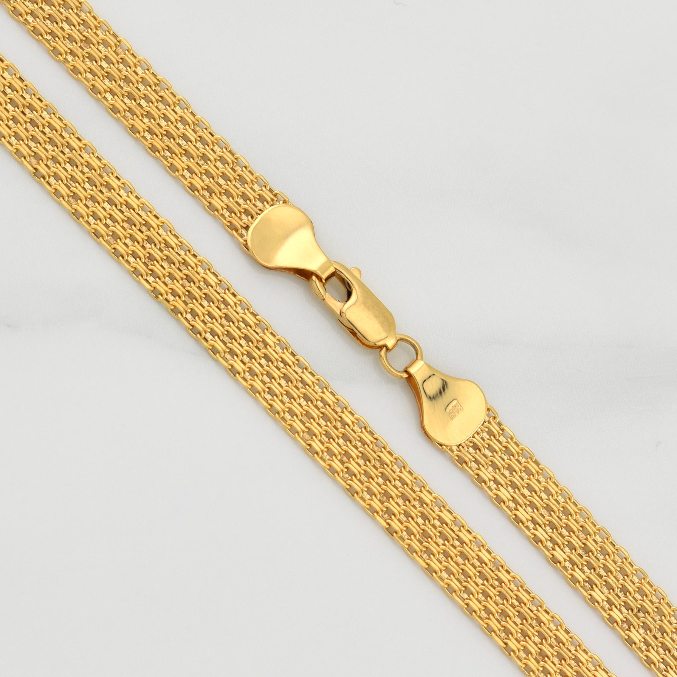 Cadena China 11.9gr / 23 1/2 in / 6.8mm Oro Amarillo +1 18K !
