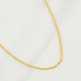 Cadena Mini Lazo 0.9gr / 19 3/4 in / 1.2mm Oro Amarillo +3 18K !