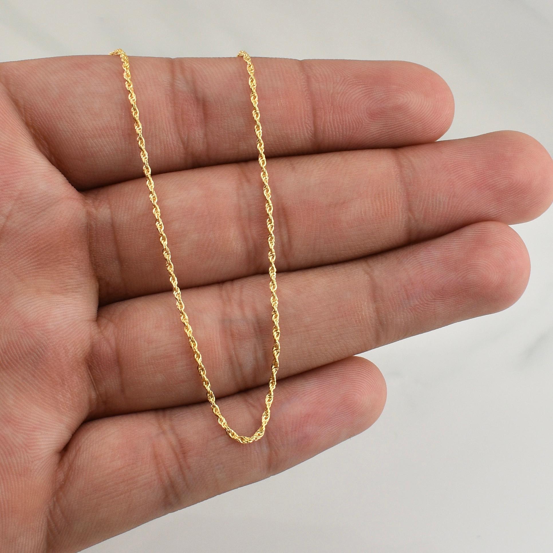Cadena Mini Lazo 1.1 g / 23 1/2 in / 1.2 mm Oro Amarillo 18K