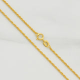 Cadena Mini Lazo 0.9gr / 19 3/4 in / 1.2mm Oro Amarillo +3 18K !