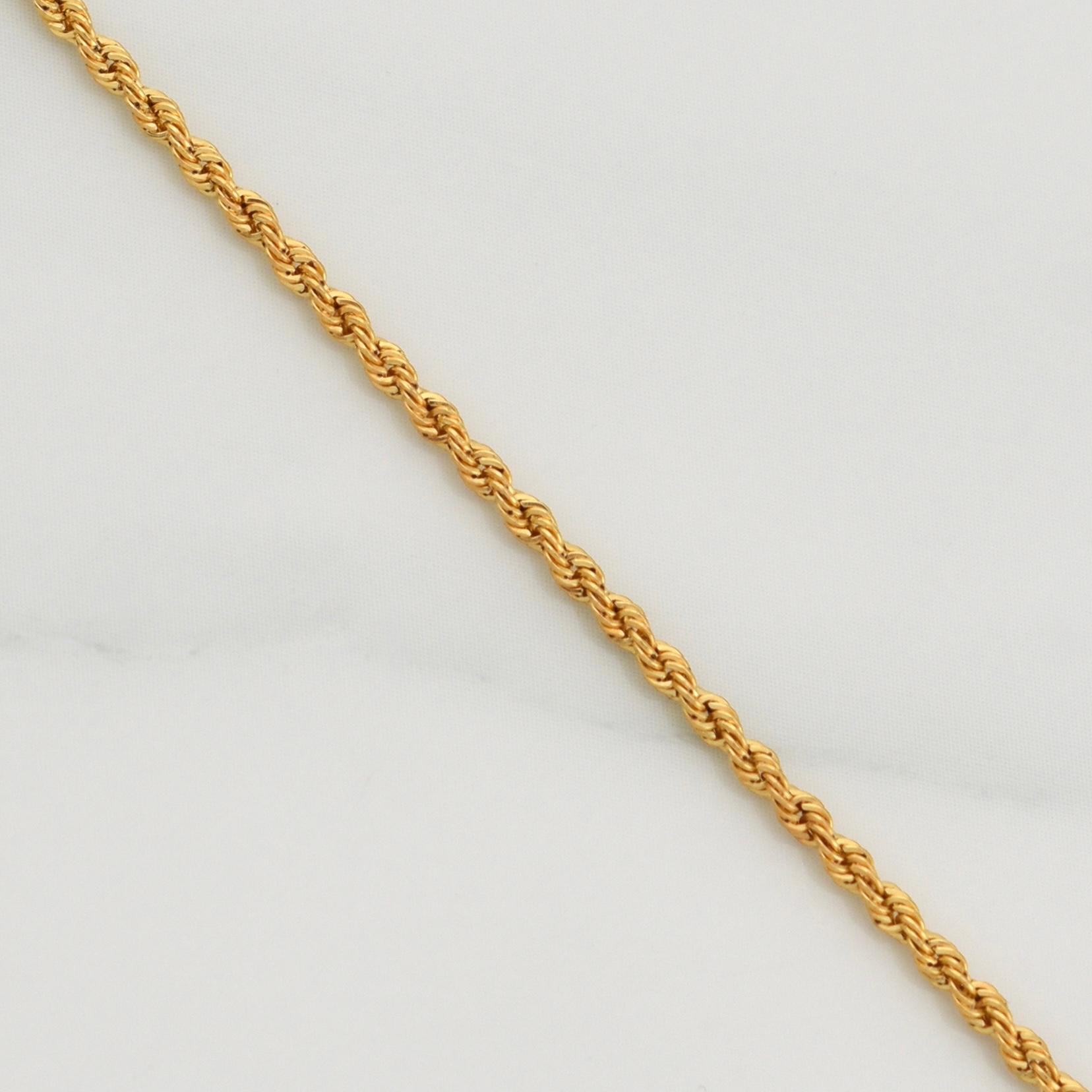 Cadena Mini Lazo 1.9gr / 23 1/2 in / 1.7mm Oro Amarillo +3 18K !