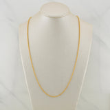 Cadena Mini Lazo 1.9gr / 23 1/2 in / 1.7mm Oro Amarillo +3 18K !