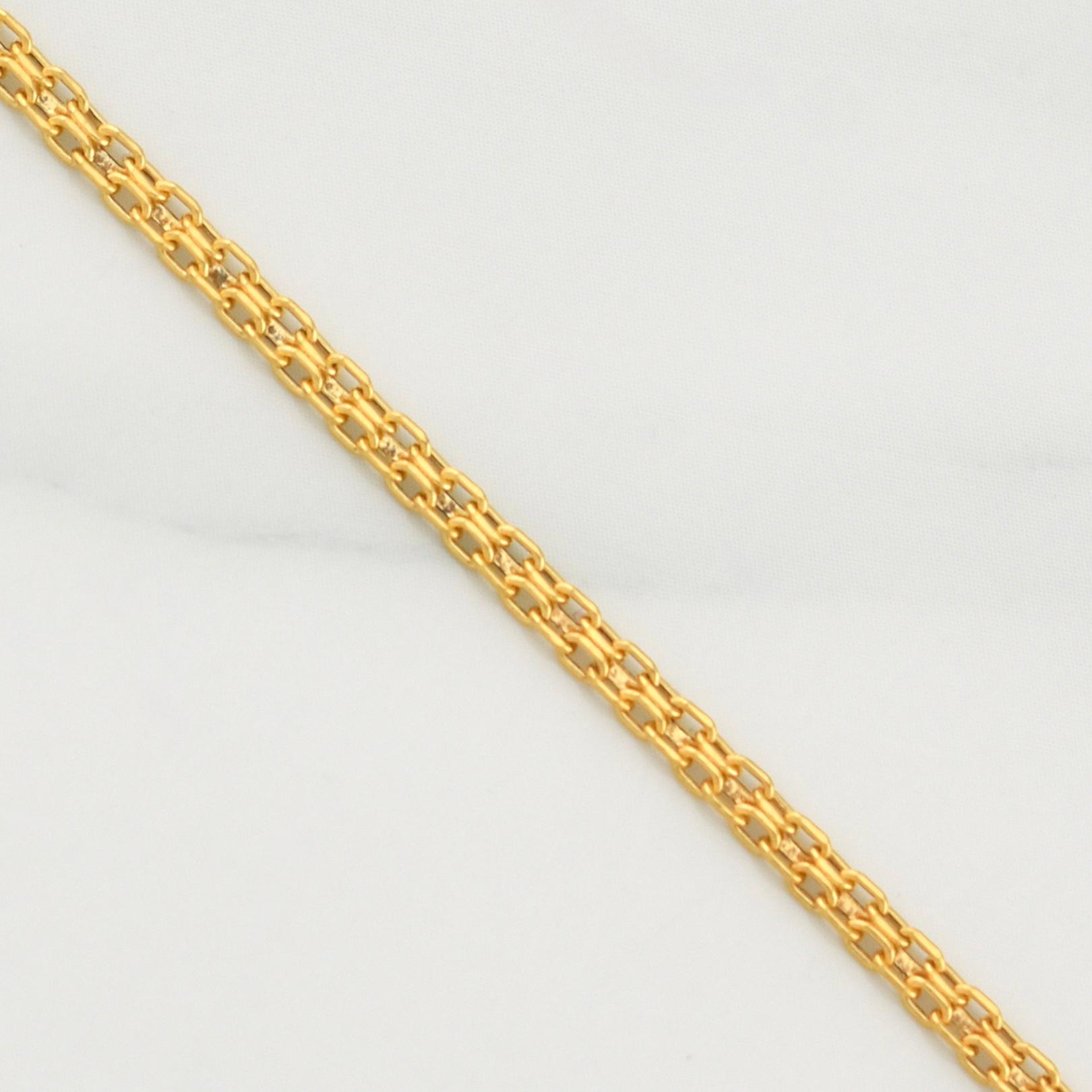 Cadena China 3.2gr / 17 3/4 in / 2.35mm Oro Amarillo +1 18K !