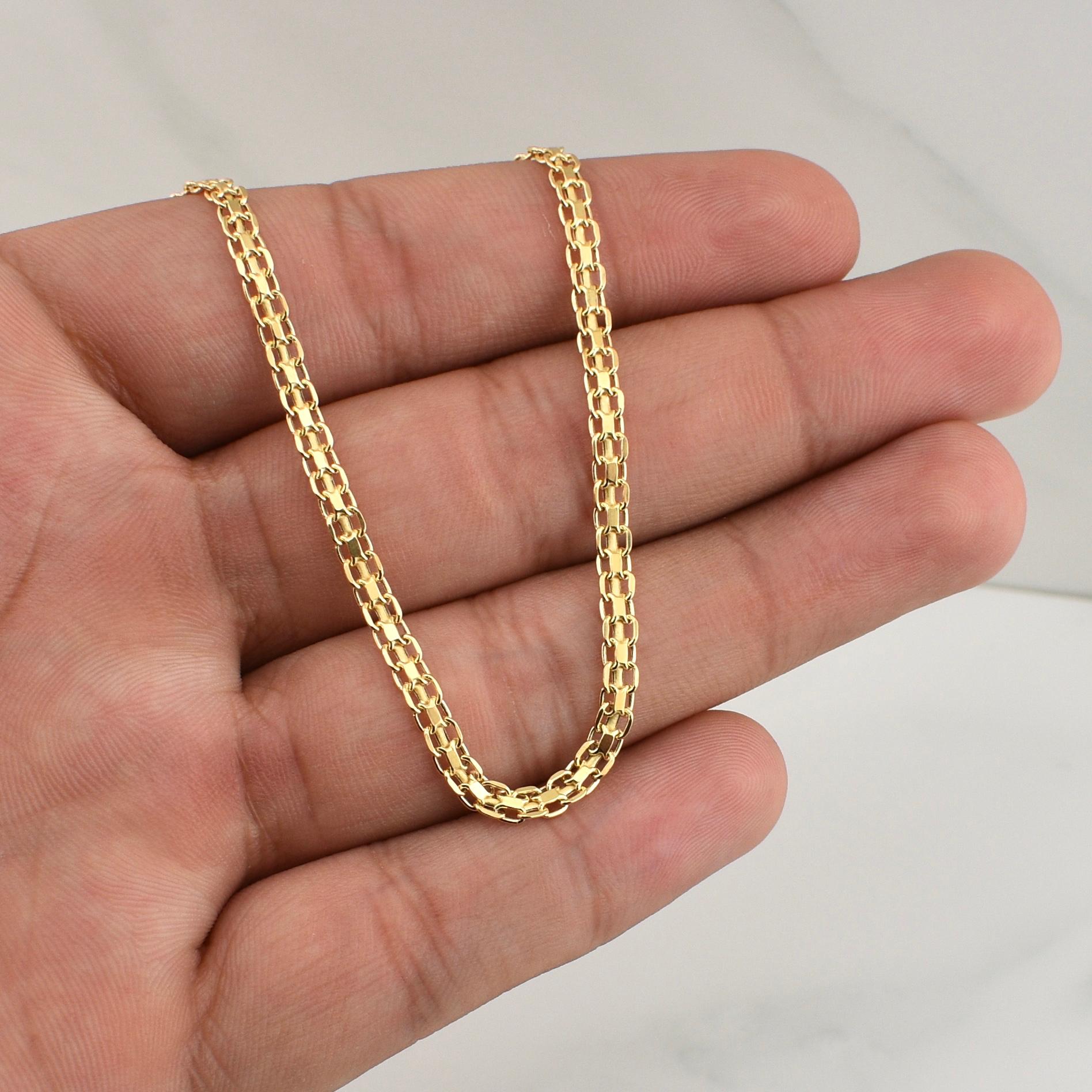Cadena China 5.25gr / 19 3/4 in / 3.3mm Oro Amarillo +1 18K !