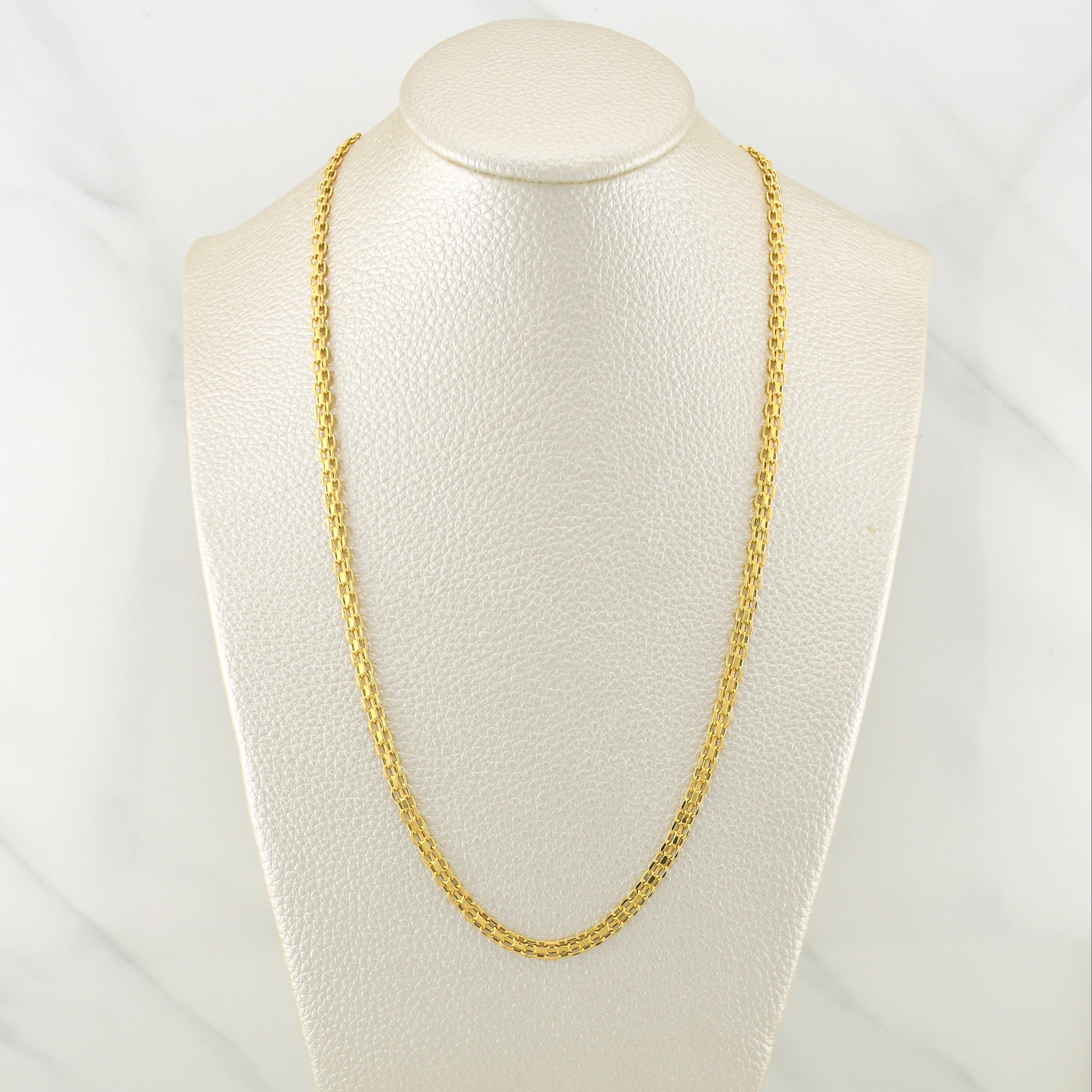 Cadena China 6.2gr / 23 1/2 in / 3.3mm Oro Amarillo +1 18K !