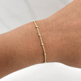 Pulso Franco Gradual 2.4gr / 9 3/4 in / 2.4mm Oro Amarillo +4 18K !