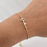 Pulso Franco Gradual Llave 2.4gr / 9 1/2 in / 3.05mm Oro Amarillo +4 18K !