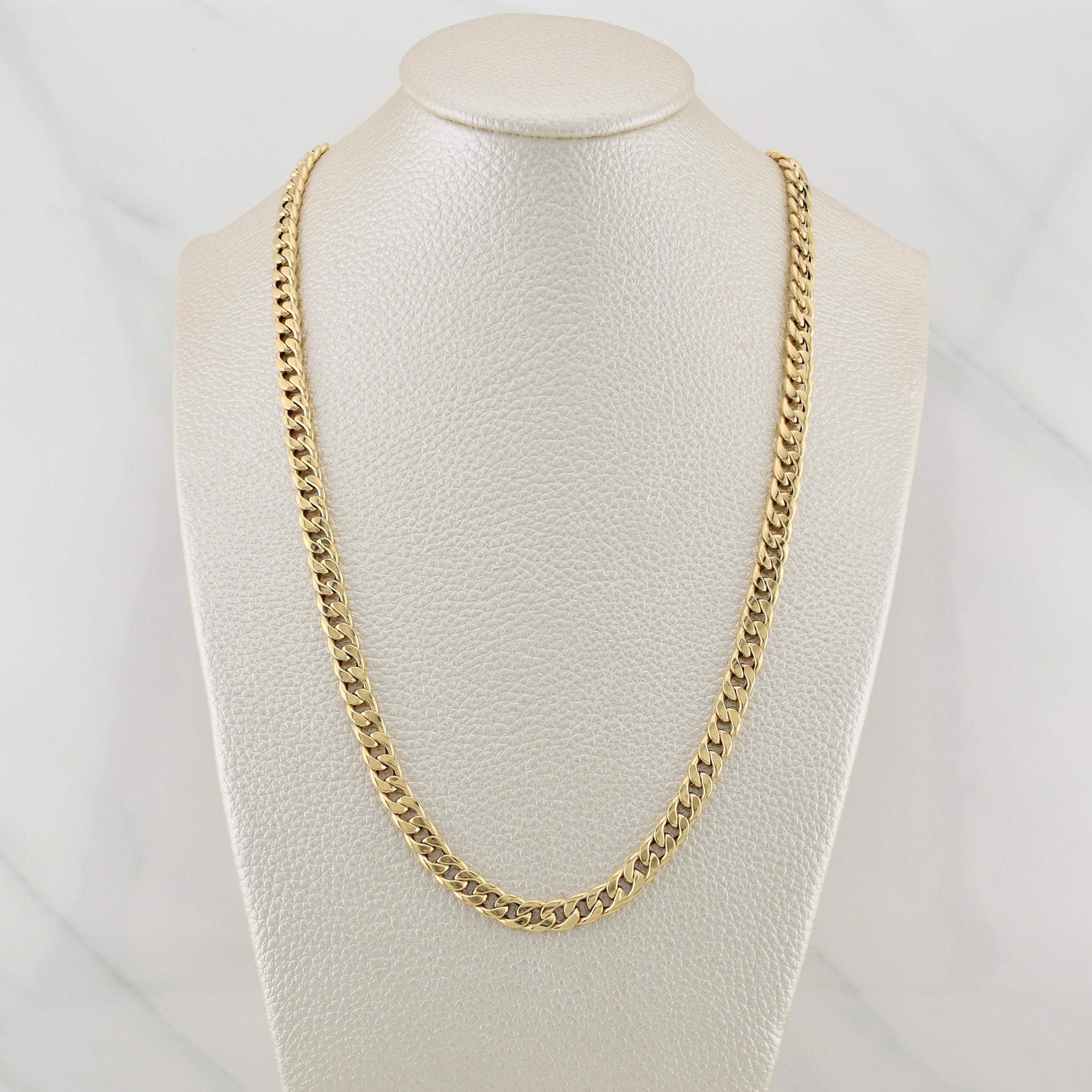 Cuban Links 8.05gr / 27 1/2 in / 5.25mm Yellow Gold +1 18K !