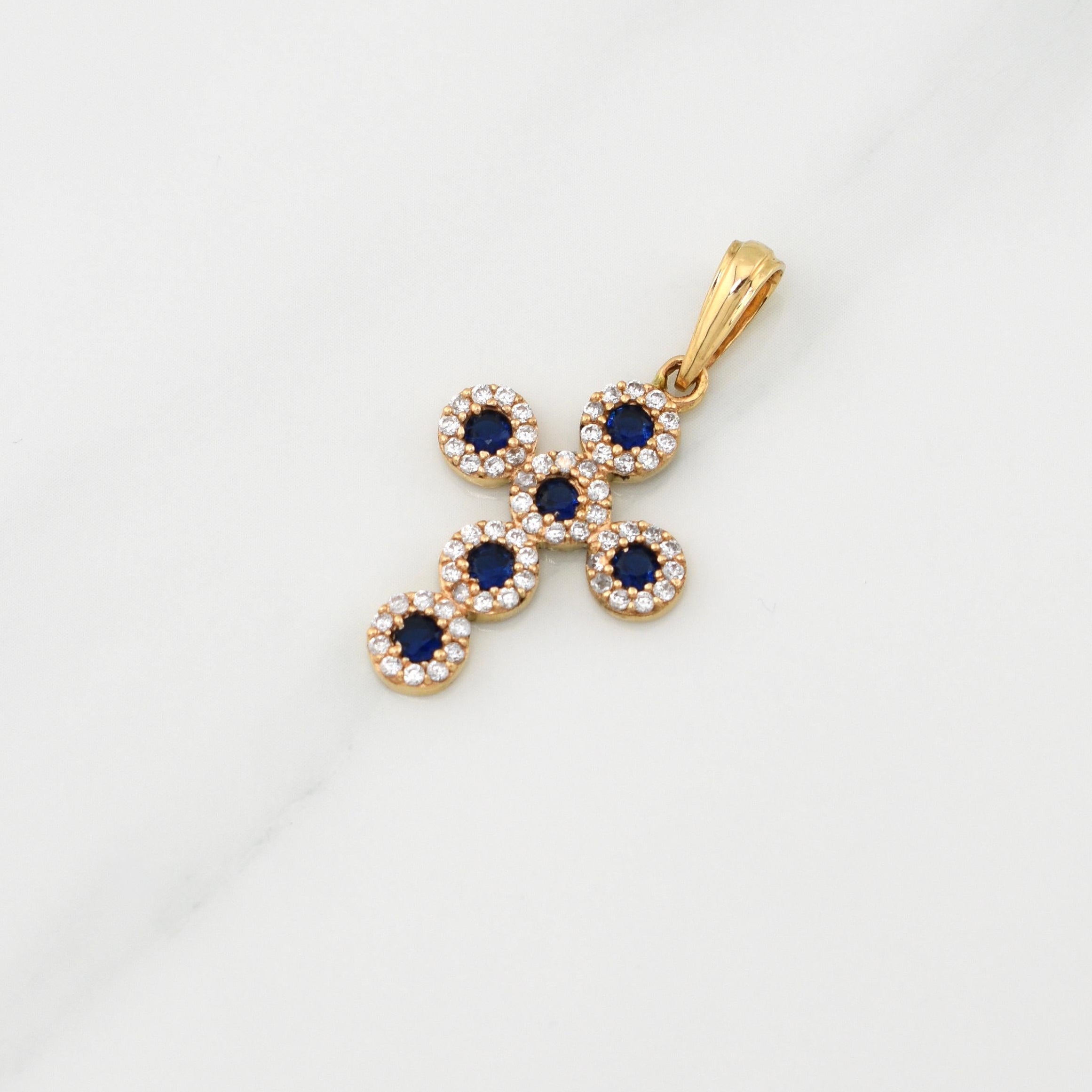 Dije Cruz Tupido 2.5gr / 1 1/2 in / Oro Amarillo 18K !