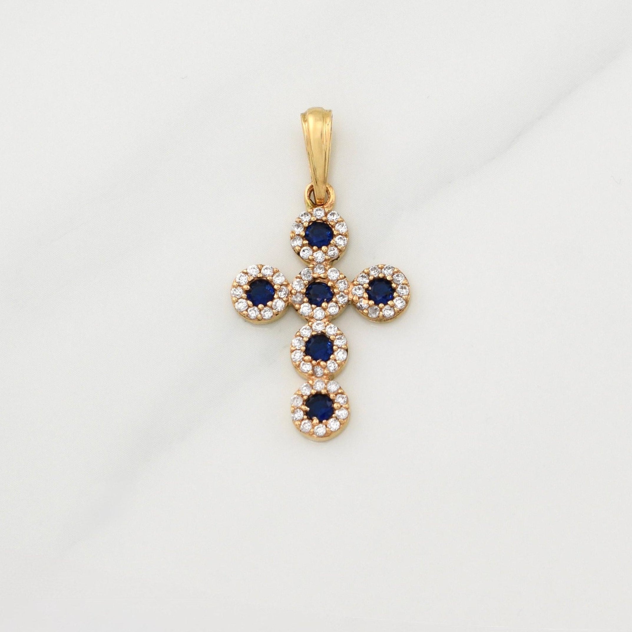 Dije Cruz Tupido 2.5gr / 1 1/2 in / Oro Amarillo 18K !