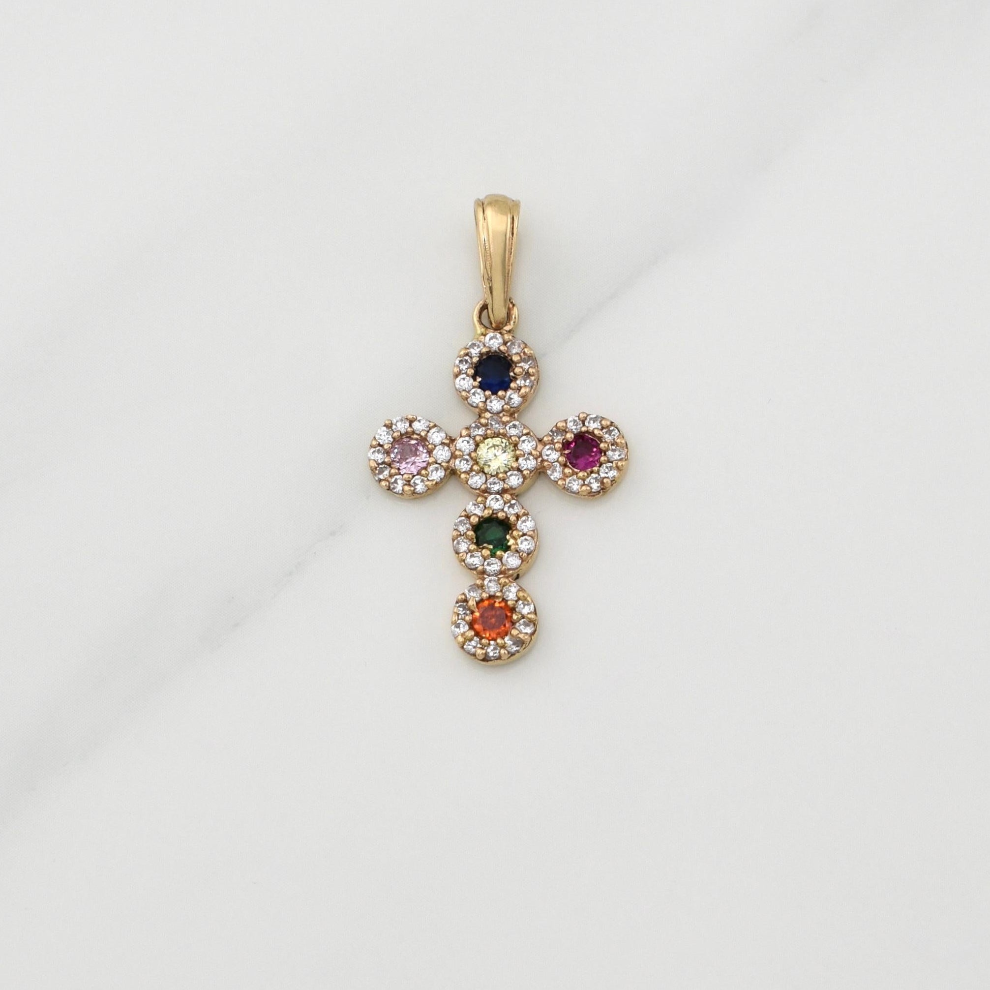 Dije Cruz Tupido 2.6gr / 1 1/2 in / Oro Amarillo 18K !