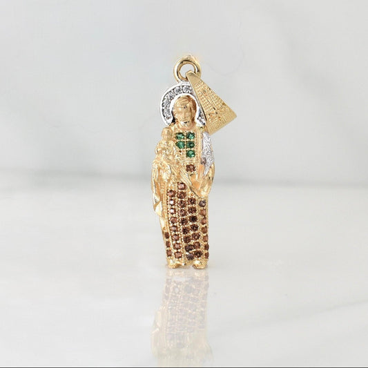 Dije San Jose 2.65gr / 1 1/2 in / Dos Oros Amarillo Blanco 18K !