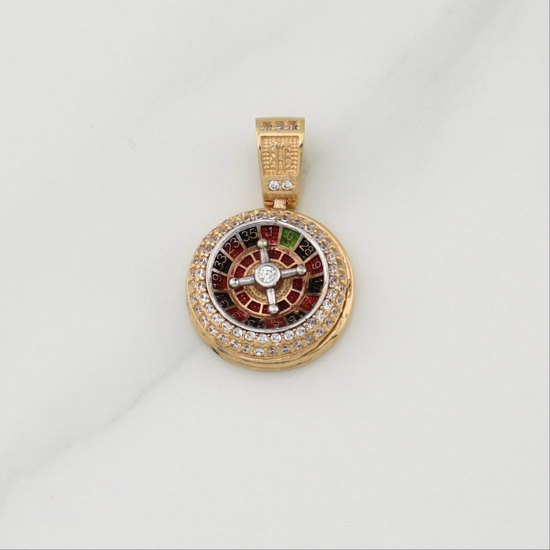 Dije Ruleta 4.7gr / 1 in / Oro Amarillo 18K !