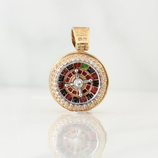 Dije Ruleta 4.7gr / 1 in / Oro Amarillo 18K !
