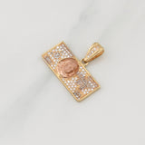 Dije Billete Cien Dólares 3.45gr / 3/4 in / Oro Amarillo 18K !