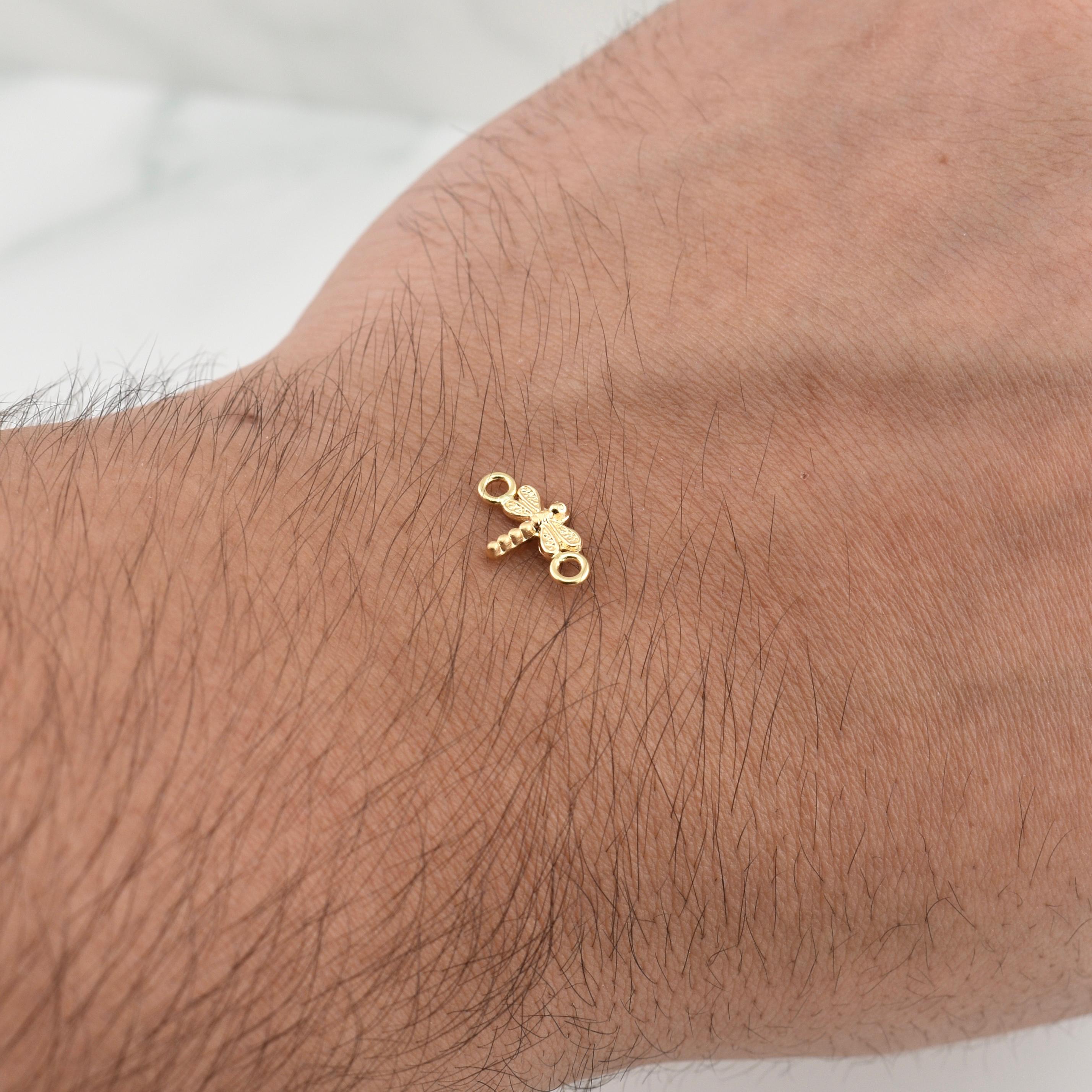 Herraje Libelula 0.3gr / 1/2 in / Oro Amarillo 18K !