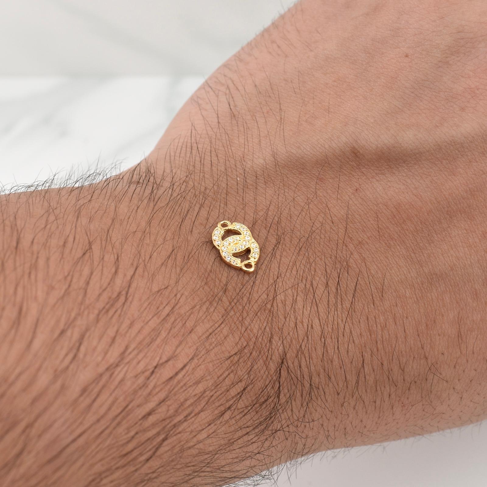 Herraje Ola Cruzada 0.7gr / 1/2 in / Oro Amarillo 18K !