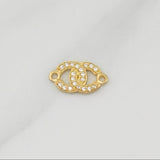 Herraje Ola Cruzada 0.7gr / 1/2 in / Oro Amarillo 18K !