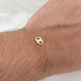 Herraje Ola Cruzada 0.7gr / 1/2 in / Oro Amarillo 18K !