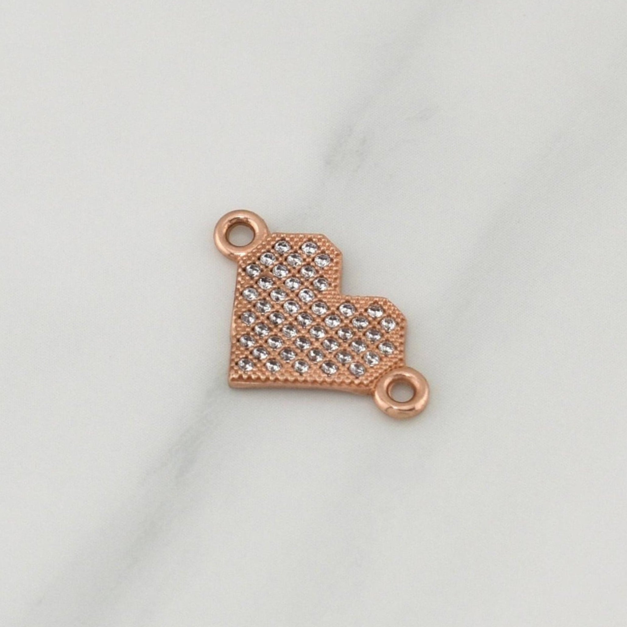 Herraje Corazon 1gr / 3/4 in / Oro Rosa 18K !