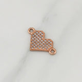 Herraje Corazon 1gr / 3/4 in / Oro Rosa 18K !