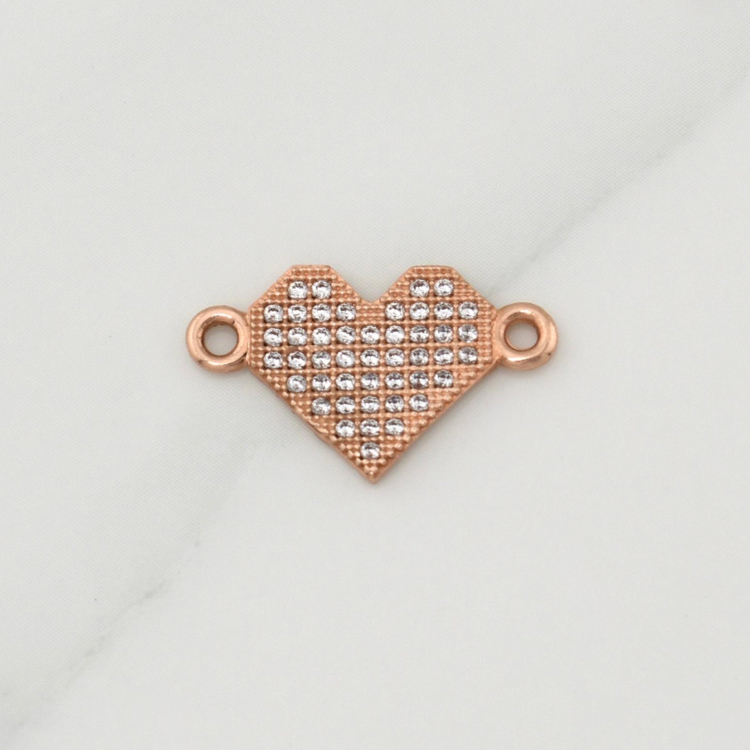 Herraje Corazon 1gr / 3/4 in / Oro Rosa 18K !