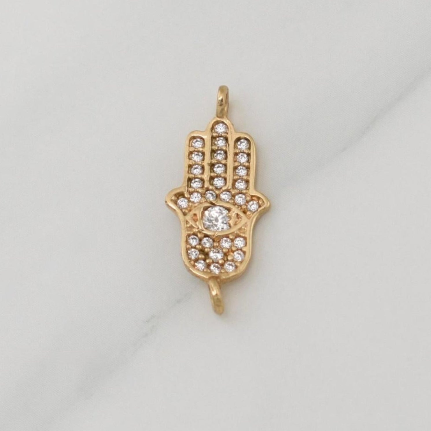 Herraje Mano Hamsa 1.05gr / 3/4 in / Oro Amarillo 18K !