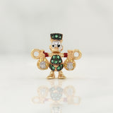 Herraje Pato Bolsas De Dinero 1.5gr / 1/2 in / Dos Oros Amarillo Blanco 18K !