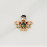 Herraje Pato Bolsas De Dinero 1.5gr / 1/2 in / Dos Oros Amarillo Blanco 18K !