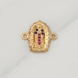 Herraje Virgen De Guadalupe 1.15gr / 1/2 in / Oro Amarillo 18K !