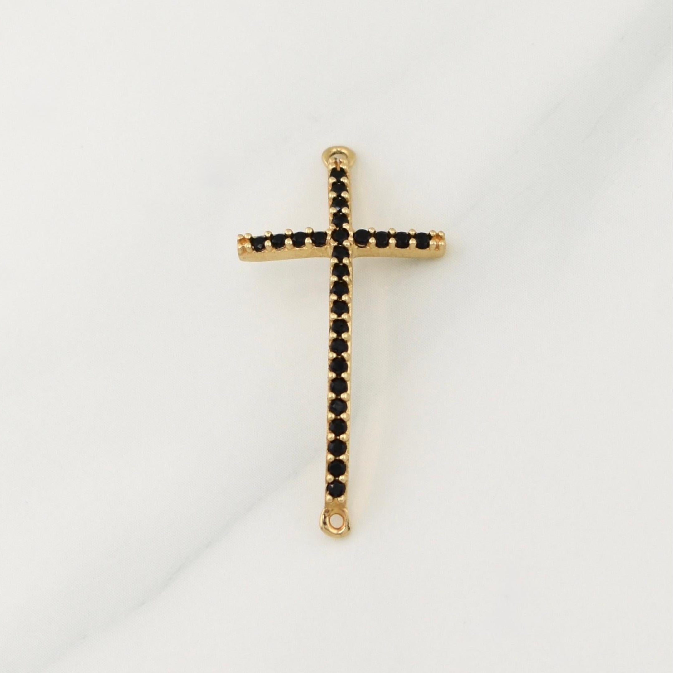 Herraje Cruz 1.2gr / 1 1/4 in / Oro Amarillo 18K !