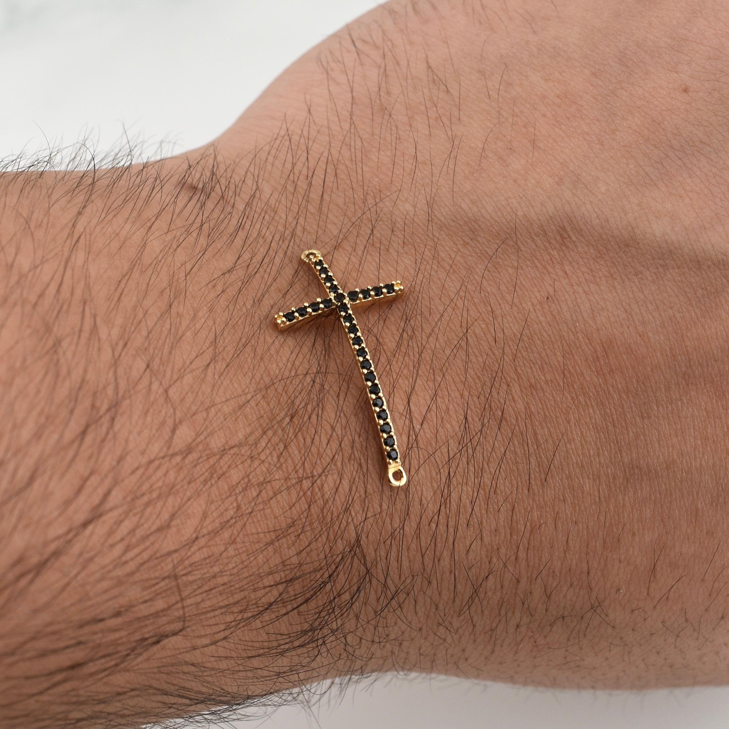 Herraje Cruz 1.2gr / 1 1/4 in / Oro Amarillo 18K !