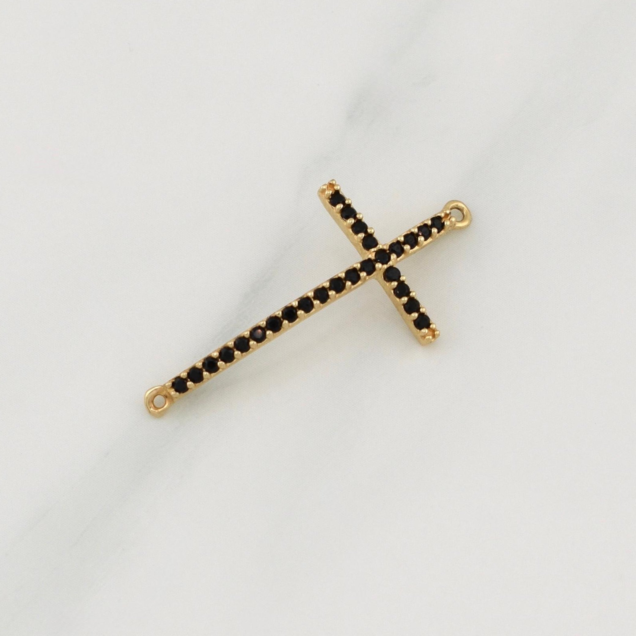 Herraje Cruz 1.2gr / 1 1/4 in / Oro Amarillo 18K !