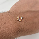 Herraje Pato Bolsas De Dinero 1.4gr / 1/2 in / Dos Oros Amarillo Blanco 18K !