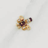 Herraje Pato Bolsas De Dinero 1.4gr / 1/2 in / Dos Oros Amarillo Blanco 18K !