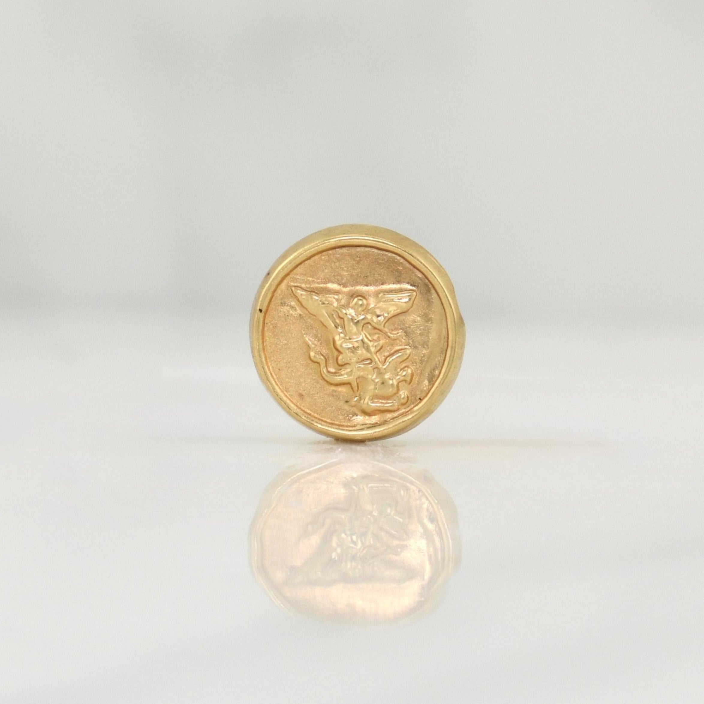 Herraje Arcangel San Miguel 0.5gr / 1/2 in / Oro Amarillo 18K !