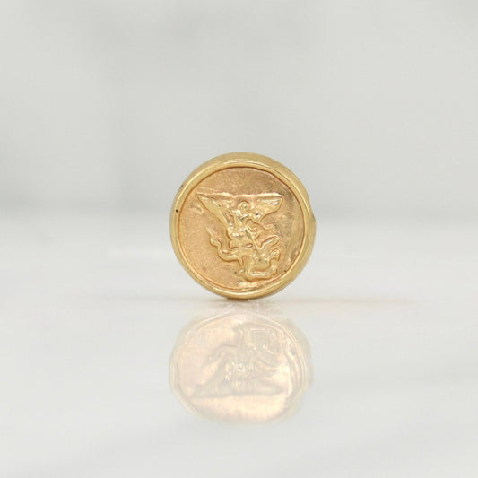 Herraje Arcangel San Miguel 0.5gr / 1/2 in / Oro Amarillo 18K !