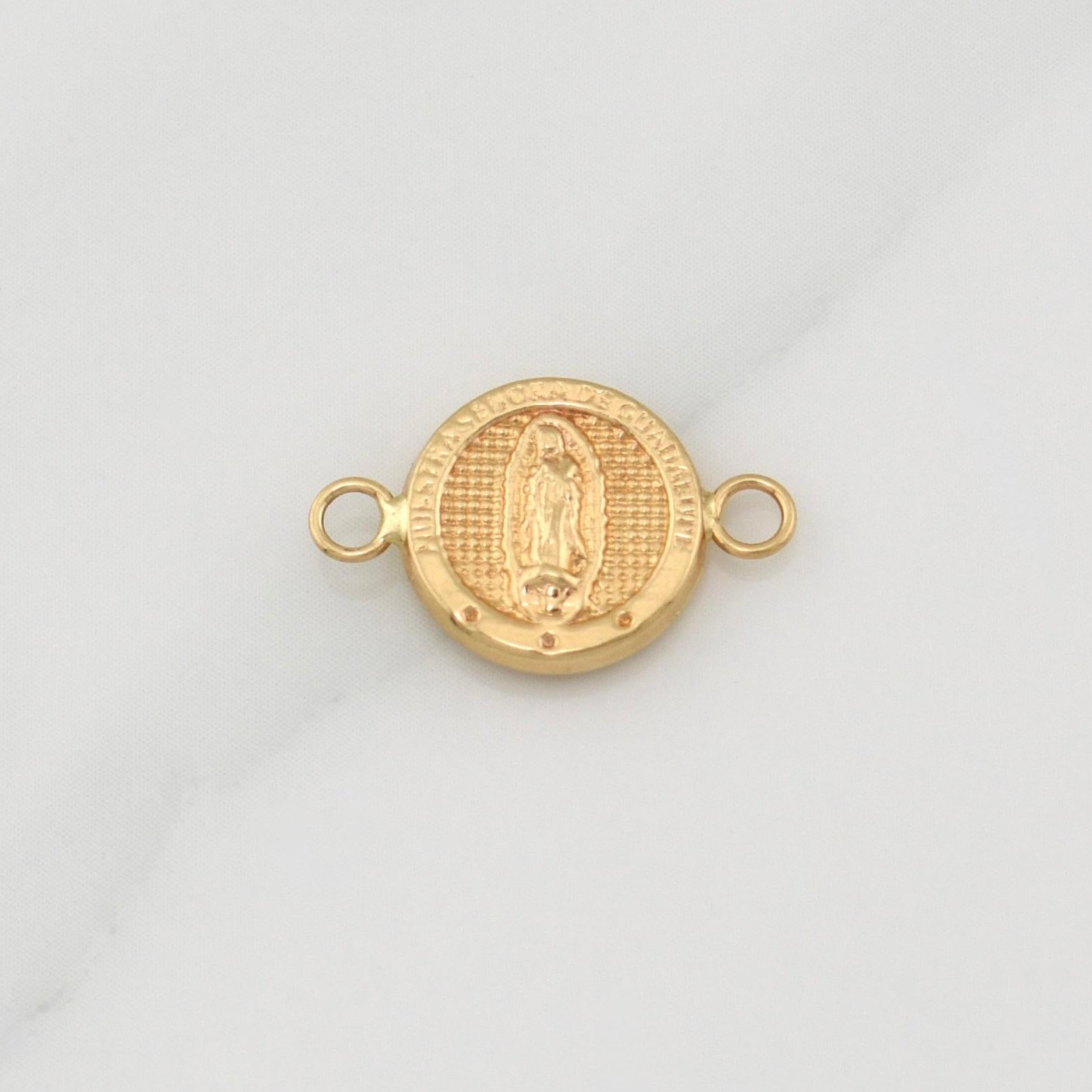 Herraje Virgen De Guadalupe 0.65gr / 1/2 in / Oro Amarillo 18K !