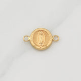 Herraje Virgen De Guadalupe 0.65gr / 1/2 in / Oro Amarillo 18K !