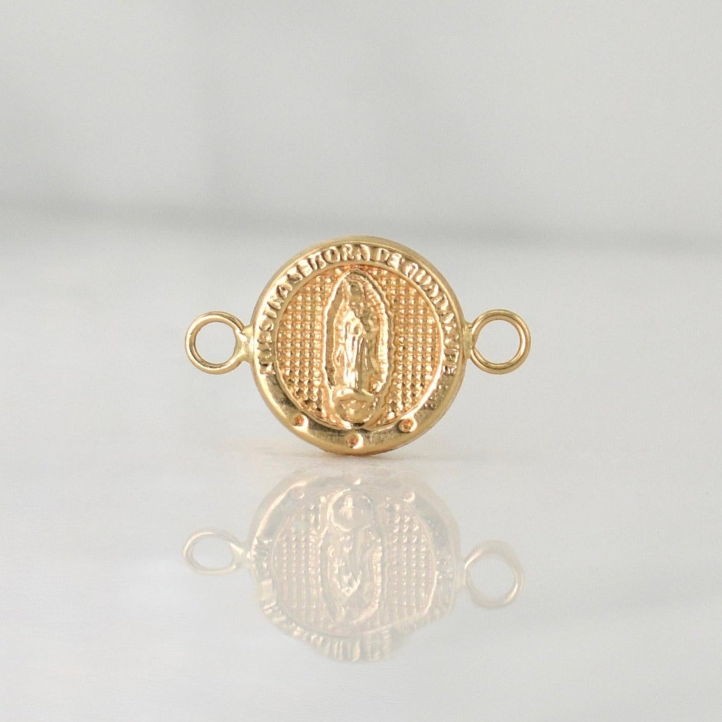 Herraje Virgen De Guadalupe 0.65gr / 1/2 in / Oro Amarillo 18K !