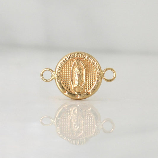 Herraje Virgen De Guadalupe 0.65gr / 1/2 in / Oro Amarillo 18K !