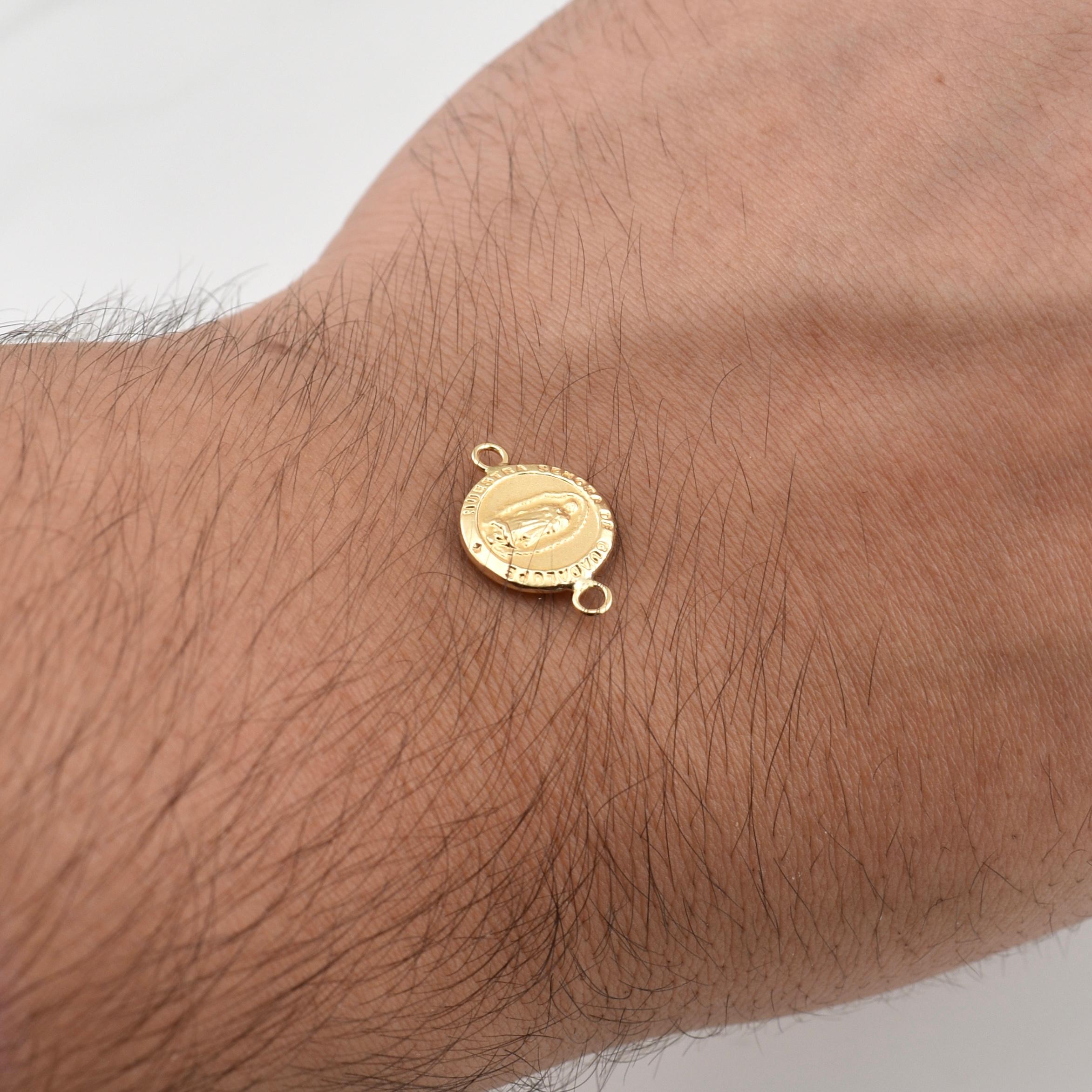 Herraje Virgen De Guadalupe 0.55gr / 3/4 in / Oro Amarillo 18K !