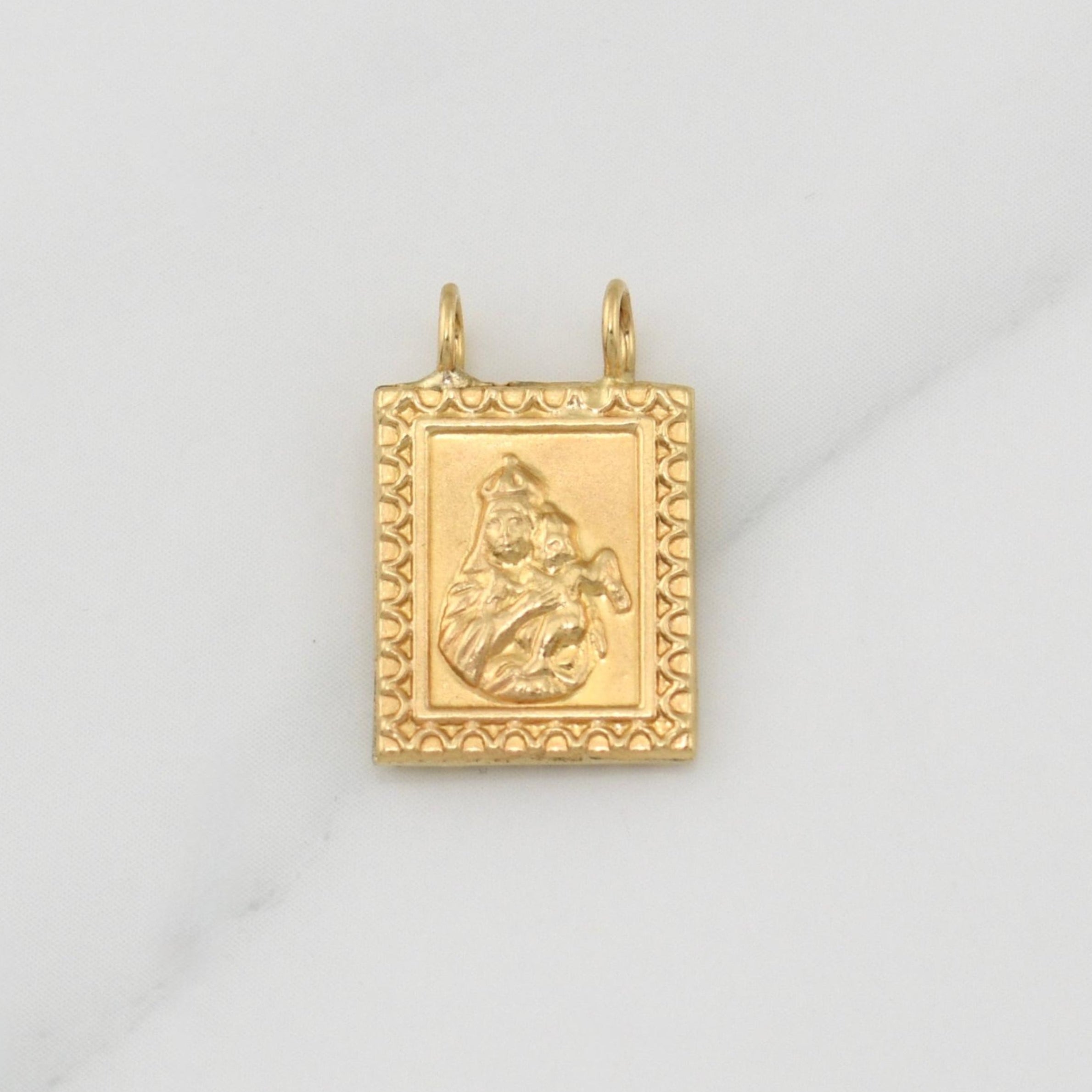 Herraje Escapulario Corazon De Jesus 0.85gr / 1/2 in / Oro Amarillo 18K !